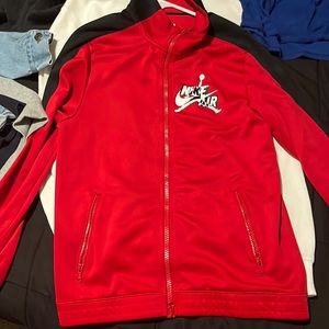 Red Jordan Air Zip Up Sweater
